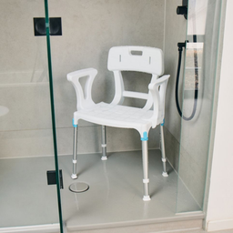 Laguna Duschstuhl mit Armlehnen, Rückenlehne